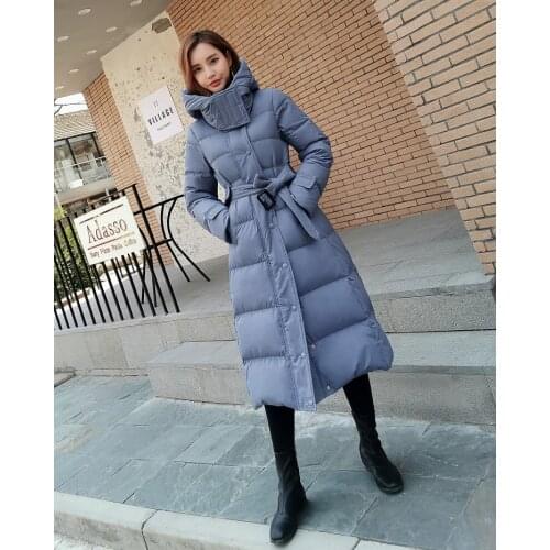 Winter womens down coat Fashion new hooded jacket Thicken large size blue black White