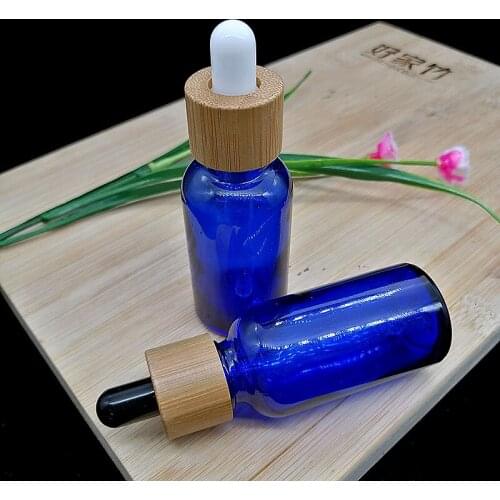 Empty Dropper Bottle Blue Essential Oil Glass Aromatherapy Liquid Green 5-100ml Drop For Massage Pipette Bottles Refillable