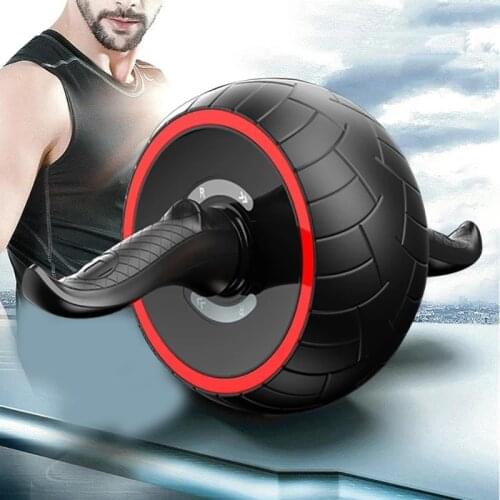 Ab Roller No Noise Abdominal Trainer Muscle Training Arm Waist Leg Exercise at Home Gyms Workout Rebound Abdominal Wheel Fitness