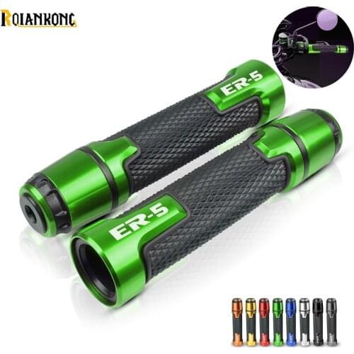 Motorcycle Handle Handlebar Hand Bar Grip hand grips For Kawasaki ER-5 2004-2005 2006 2007 2008 2009 2010 ER5 CNC Aluminum