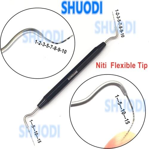 1 piece Dental NITI Flexible tip Periodontal Probe with Scaler Dentist Explorer Tool Endodontic Tooth Cleaning Tool