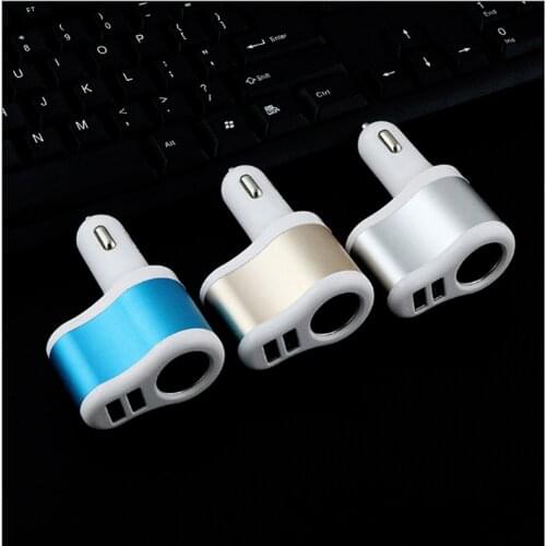 2.1A Universal Dual USB Car Charger Intelligent Charging Cigarette Socket Lighter For Mobile Phone