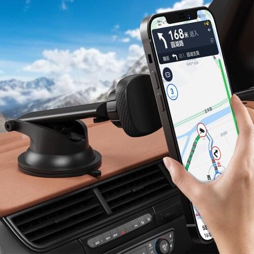 XMXCZKJ Universal Phone Holder for Car Dashboard and Windshield, 360° Rotation with 6 Strong Magnets and Long Extend Arm
