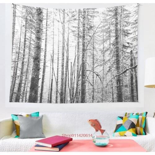 Forest Trees Winter Wood tapestry Mandala Tapestry Wall Hanging Bohemian Gypsy Psychedelic Tapiz Witchcraft Tapestry