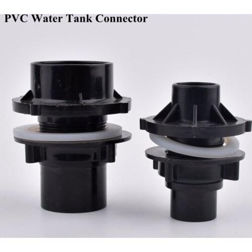 1pc Black PVC Pipe Split Type Water Tank Connector Aquarium Fish Tank Butt Joint Watering Pipe Fittings Drainage Tube Joint