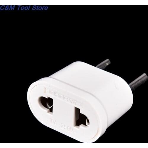 1PCs Charger Converter for USA converter US USA to EU EURO Europe Travel Power Plug Adapter White