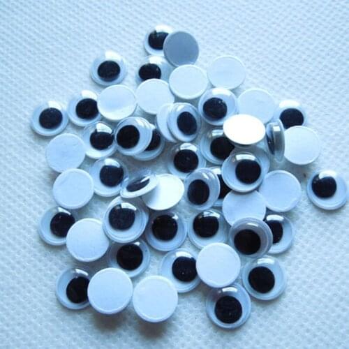 500pcs 15mm Self-adhesive Round Wiggly Wobbly Googly Plastic Doll Eyes For Doll Toy/Scrapbook Handmade DIY Crafts