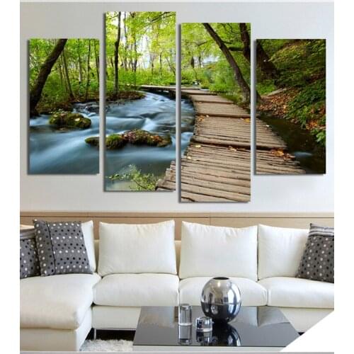 Diamond Painting 4pcs Creek Landscape Full Square/Round nature mosaic diamond Embroidery Cross Stitch 5D Pattern Rhinestone art