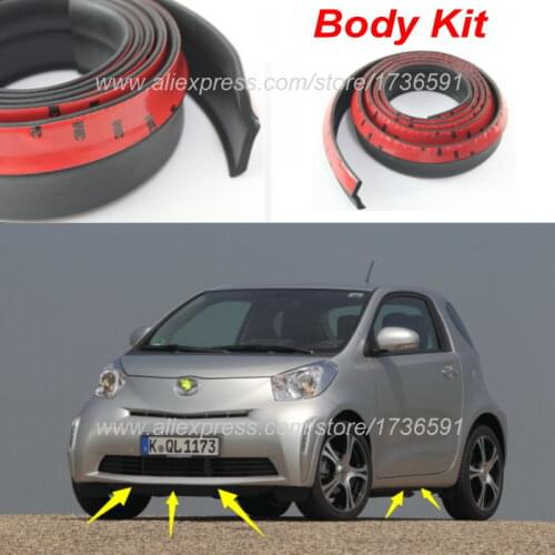 Auto Car Front Lip Deflector Lips Skirt For TOYOTA iQ EZ For Scion iQ For Aston Martin Cygnet / Body lip Chassis Side Protection