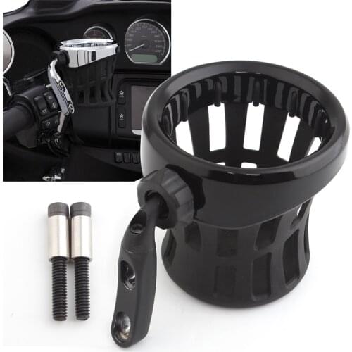 Motorcycle Cup Holder For Harley 96+ Touring Dyna Livewire XL FXST Road King Clutch Brake Perch Mounts Drink Carrier Support