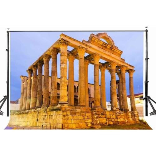 7x5ft Photography Backdrop Architectural Landscape Backdrop Greek Temple Photography Background Studio Props