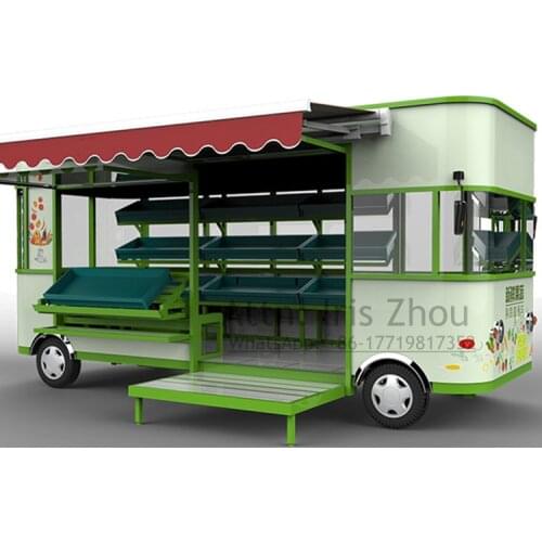 Fruit and vegetable truck mobile shop mobile food truck for sale with logo customized