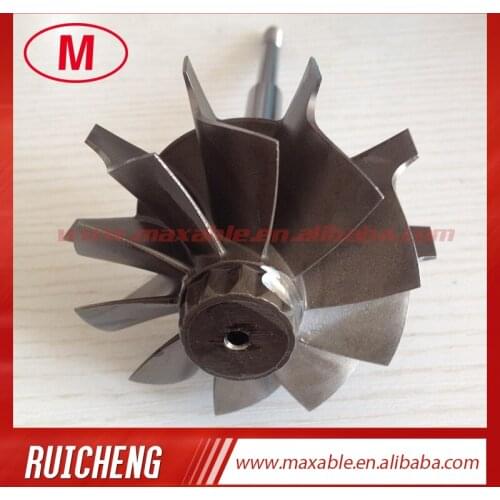 HX40 64X76mm 10 blades turbo wheel/ turbine shaft&wheel for turbocharger journal bearing