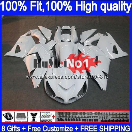 Injection For KAWASAKI ZX-14R ZX14R 12 13 14 15 16 17 87MC.123 Gloss white ZZR1400 ZX 14R 2012 2013 2014 2015 2016 2017 Fairing