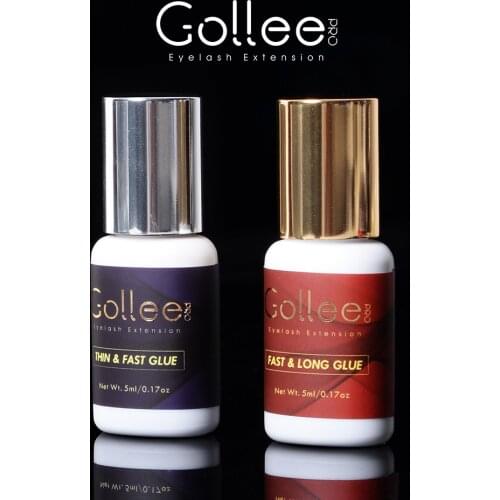 5ml /10ml Gollee Eyelash Extension Glue 1s Fast Lash Glue Individual Eyelash Glue Adhesive Retention 6-8 Weeks Accept Own Logo