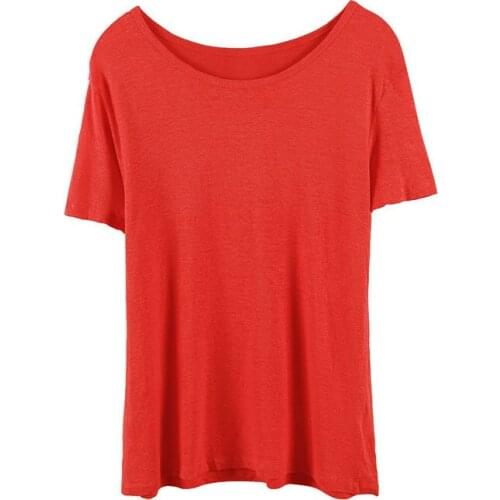 Summer Simple High-quality Hot Selling Womens Leisure Short Sleeve Classic T-shirt