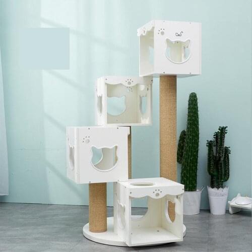Pet Furniture Rotating Cat Climbing Frame Cat Litter Cat Frame Cat Scratching Post Interesting And Stable Cat Jumping Platform