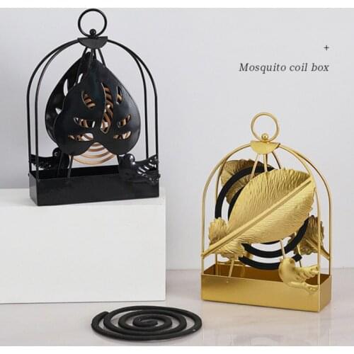 Metal Pest Repellent Mosquito Coil Frame European Birdcage Anti-mosquito Coil Box Household Ornaments Portable Can Be Hung