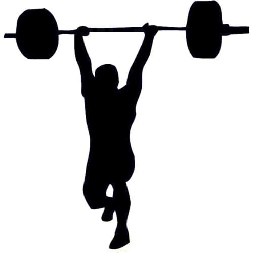 Fashion Weightlifting Sports Car Decoration Accessories Decal Pvc Creative Sunscreen Waterproof Auto Stickers 15cm * 14cm