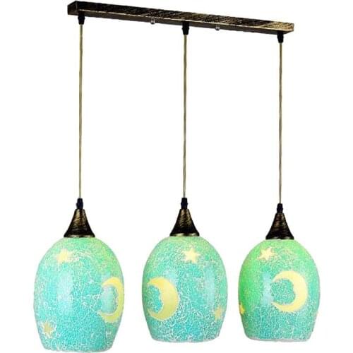 Fashion Mosaic Dining Room Pendant Lamp Creative Kitchen Pendant Lights Restaurant Bar Hanging Light Fixtures