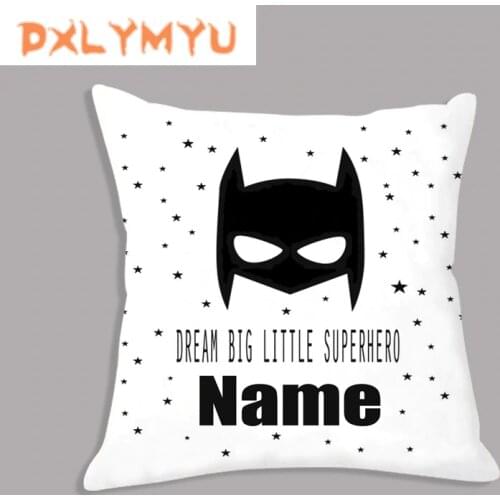 Soft Cushion Cover for Sofa Simple Cartoon Pillow Case The Children Name Combination Diy Custom Pillow Covers For Kids
