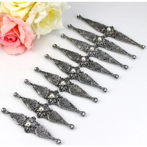 Sunspicems Caucasus Black Flower Breastplate Bibs for Women Wedding Dress Belt Ethnic Bridal Jewelry Mosaic Pearl Crystal