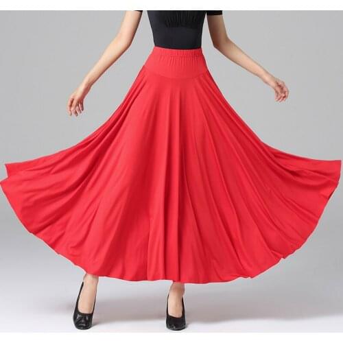 New Ballroom dance big swing skirt national standard dance long skirt social dance skirt practice square dance skirt