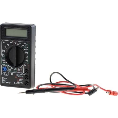 New Arrival DT-832 Digital LCD Voltmeter Ammeter Ohm Tester Multimeter Buzzer Diagnostic-tool VEH58 P50