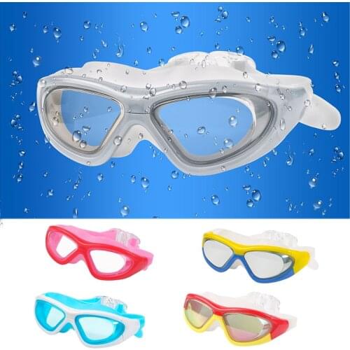 Adjustable Swimming Goggles Professional Swim Pool Glasses Waterproof Silicone Optical Electroplate Swim Eyewear For Kids Adult