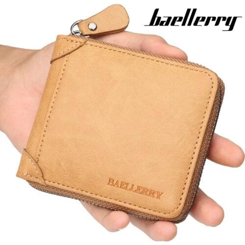 Wholesale Baellerry Wallet Men Credit Card Holder Money Design For Male Famous Brand Fashion Purse PU Pocket 50PCS/lot