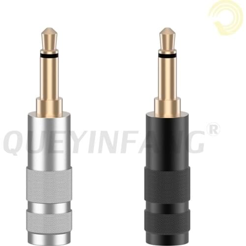 QUEYINFANG Mini 3.5mm Wire Connector MONO Audio Plug 2-Pole Copper Gold-plated Earphone Adapter 3.5mm 2 Poles Mono Male Plug