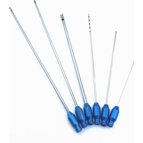 7pcs/set Luer Lock Liposuction Cannula with handle set Fat reduction equipment