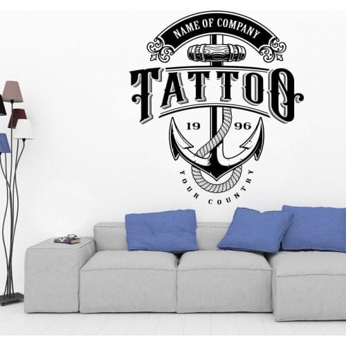Tattoo Salon Wall Decal Tattoo Shop Sign Logo Poster Studio Design Door Window Vinyl Sticker Mural Gift Decor Wall Art