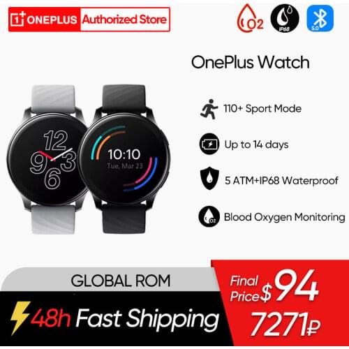 OnePlus Watch 4GB Smart 1.39 inch AMOLED 402mAh IP68 Android Bluetooth Wirstwatch GPS NFC For OnePlus 9 9Pro 8Pro 8T