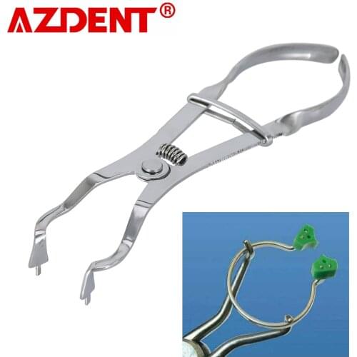 1PC Stainless steel watercress forming piece rubber ring frame with ring placing pliers split ring ligating ring forming pliers