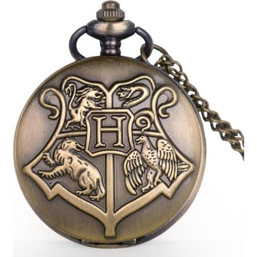 Hight Quality Bronze Quartz Pocket Watch Male Retro Necklace Antique Man Women Pocket Watch