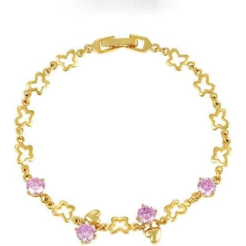 Jewelry Faux Gold Fashion Simple Zircon Japanese and Korean Bracelet Factory Wholesale Bracelet Female