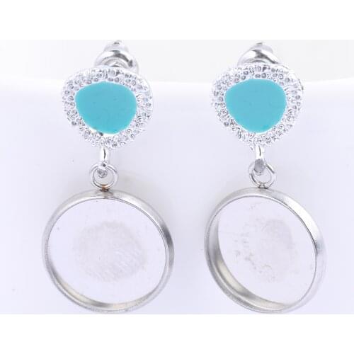 10pcs fit 12mm cabochon earring base setting blanks diy post earring studs for jewelry making