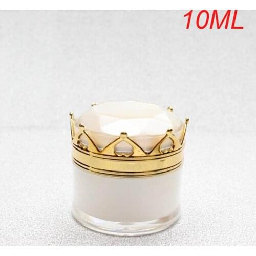 10ml pearl white crown shape acrylic jar plastic jar cream jar f eye cream essence gel moisturizer night cream cosmetic packing
