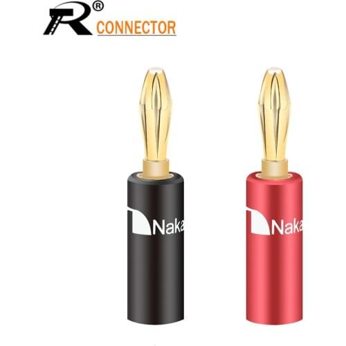 2pcs/lot Plastic Nakamichi Sound Speaker Wire Connector Welding-free Banana Plug Audio Speaker Banana Connector For 8mm Cable