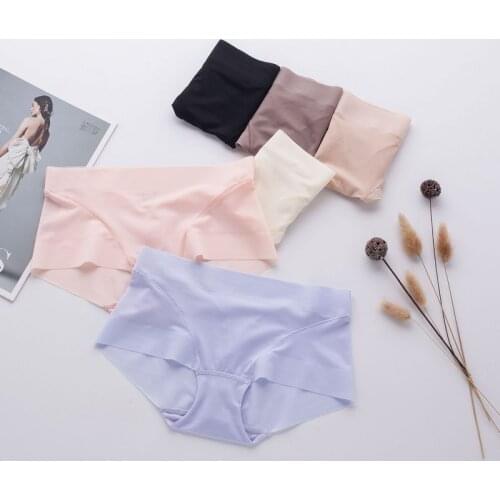 Birdsky, 3pcs mulberry silk Women briefs panties underwear, gauze chiffon mid waist, soft thin, quick dry, 6 colors. OR-36