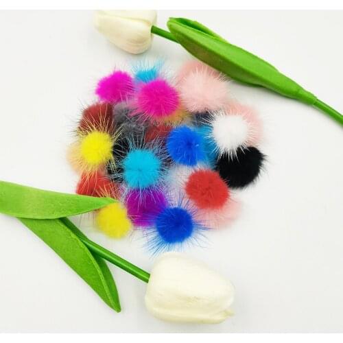 3CM 10pcs Multicolor Pompom Mink Cashmere Soft Pompon DIY Earrings Hair Accessories Decor Clothing Shoes Hats Accessories