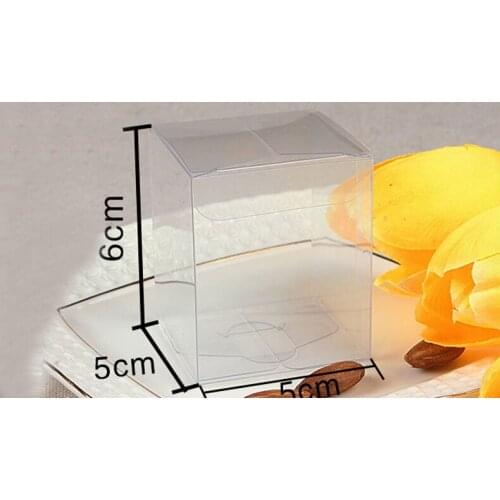 30pcs 5*5*6cm clear plastic pvc box packing boxes for gifts/chocolate/candy/cosmetic/crafts square transparent pvc Box