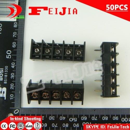 50PCS HB9500S-9.5-5P / HB9500S 9.5mm 5Pin Barrier Terminal Block Screw Terminal Block Pitch 9.5mm Terminal Block Free Shipping