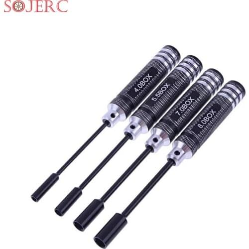 Aluminum alloy Hexagon Screwdriver Wrench Tool for RC Car Hub nut 4.5/5.5/7.0/8.0MM M4 wheel nut Loading and unloading tools