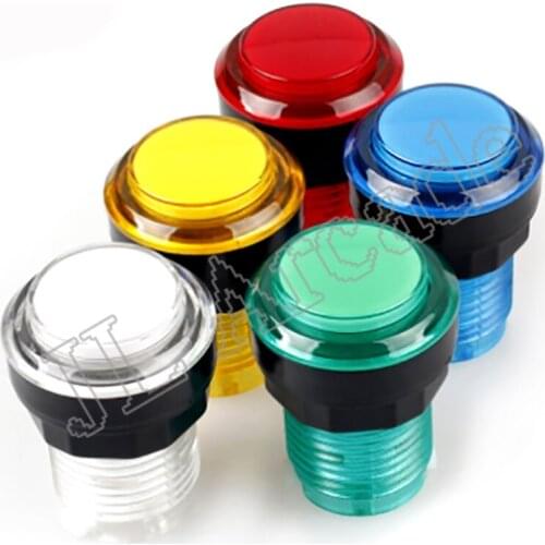 Free shipping 16 pcs Transparency LED Illuminated Push Button With Microswitch LED lamp Light holder for Arcade Game Machine