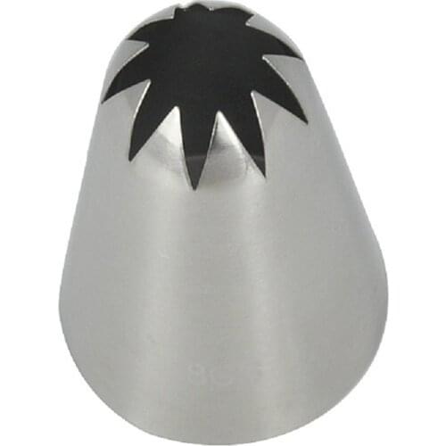 Free Shipping Stainless Steel 18/8 Closed Star Piping Nozzle Cakes Cupcakes Decorating Icing Tips#847