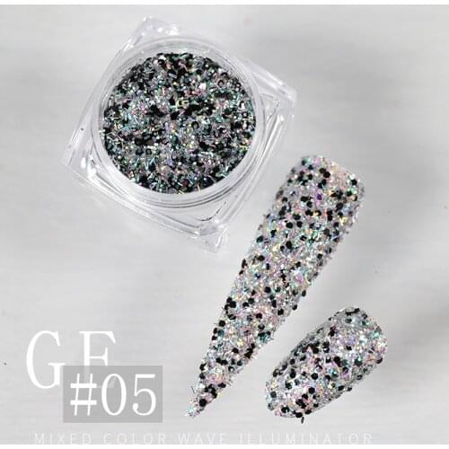 Mixed Colorful Nail Glitter Flakes Holographics Small Hexagon Spangles Slices Paillette Nail Art Sequins DIY Decorations