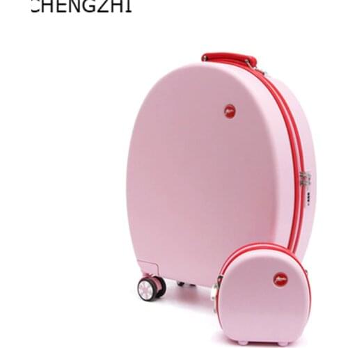 CHENGZHI Creative Fashion Rolling Luggage Spinner 20 inch WomenTrolley Cabin Suitcase Wheels Password Travel Bag