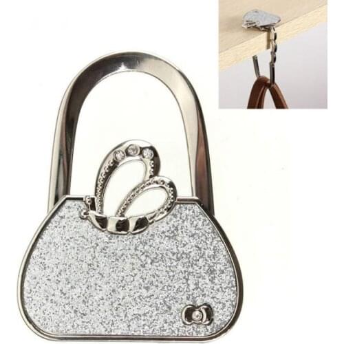 Table Hook Racks Fashion Creative Bag Hook Handbag Hanger Folding Holder Portable Key Ring Alloy Rack Table Hook Hardware Travel